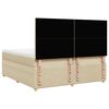vidaXL Boxspringbett mit Matratze Creme 200x200 cm Stoff