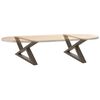 vidaXL Couchtischbeine 2 Stk. Naturstahl 70x(30-31,3) cm Stahl