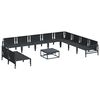 vidaXL Garten-Sofa-Set 11 pcs Anthrazit Stahl
