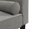 vidaXL Chaiselongue mit Nackenrolle Hellgrau Stoff