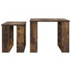 vidaXL Kaffeetisch Set 2 pcs Ger&auml;ucherte Eiche Holzwerkstoff