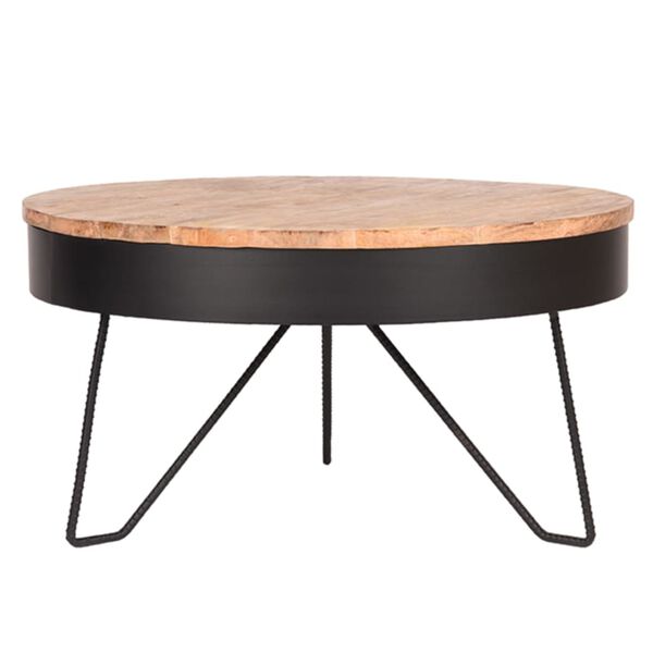 LABEL51 Couchtisch Saran 80x80x43 cm Holz/Schwarz