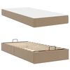 vidaXL Bettgestell mit Matratze mit Matratze 2 pcs Hellbraun PVC