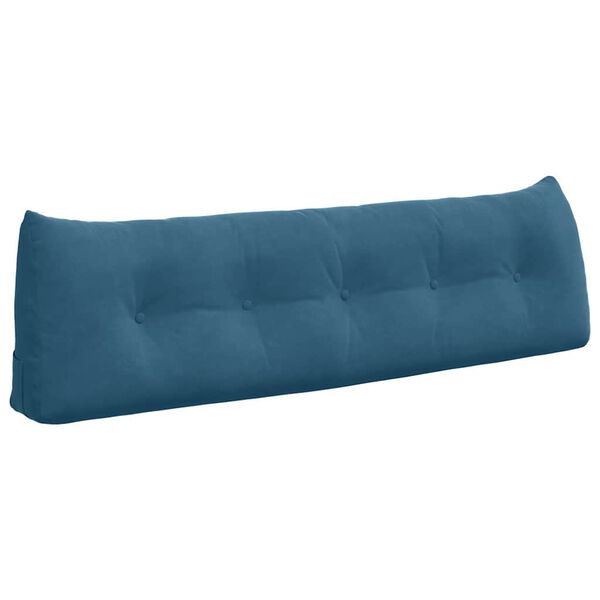 vidaXL R&uuml;ckenkissen Blau 160 x 24 x 50 cm Samt