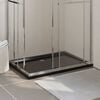 vidaXL Duschtasse ABS Rechteckig Schwarz 80x120 cm