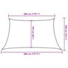 vidaXL Sonnensegel 160 g/m&sup2; Braun 3/4x2 m HDPE