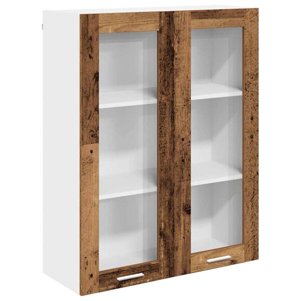 vidaXL H&auml;ngeschrank mit T&uuml;r Altholz 80 x 31 x 100 cm Holzwerkstoff