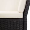 vidaXL 6-tlg. Garten-Lounge-Set mit Auflagen Poly Rattan Schwarz