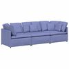 vidaXL Modulares Sofa mit Kissen Stoff Jeansblau