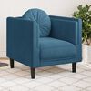 vidaXL Sessel mit Kissen Blau Samt