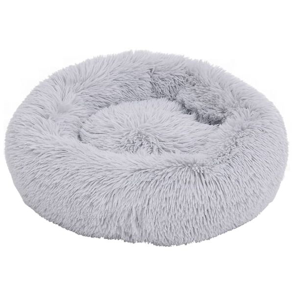 vidaXL Waschbares Hunde- & Katzenkissen Hellgrau 50x50x12 cm Pl&uuml;sch