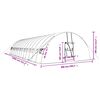 vidaXL Gew&auml;chshaus mit Stahlrahmen Gr&uuml;n 84 m&sup2; 14x6x2,85 m