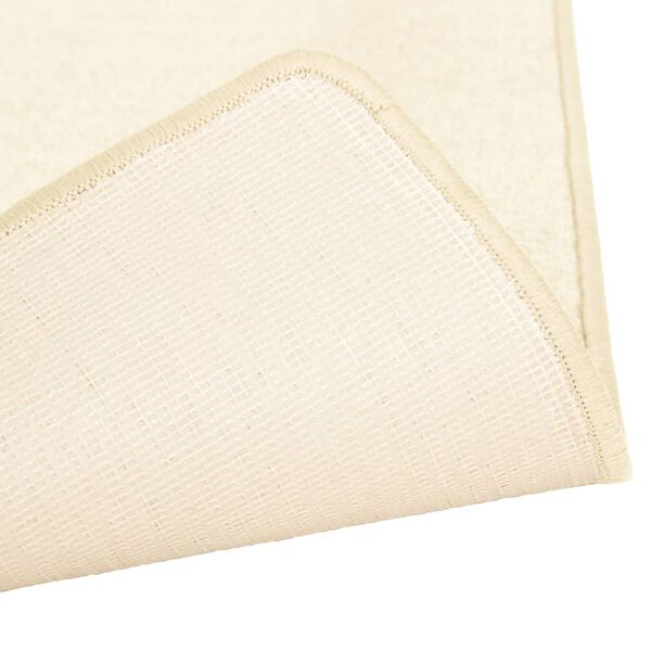 vidaXL Hochflor-Bettvorleger 3 Stk. Cremeweiß