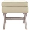 vidaXL Hocker mit Stauraum 45x45x49 cm Leinen
