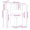 vidaXL Kopfteil mit Ablagen Braun Eichen-Optik 100x18,5x102,5 cm