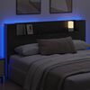 vidaXL Kopfteil-Schrank mit LED Schwarz Eichen-Optik Holzwerkstoff