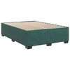 vidaXL Boxspringbett mit Matratze Dunkelgr&uuml;n 160x200 cm Samt