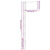 vidaXL Flagge Litauens mit Mast 5,55 m Aluminium