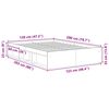 vidaXL Bettgestell Sonoma-Eiche 120x200 cm