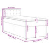 vidaXL Boxspringbett mit Matratze Schwarz 90x200 cm Stoff