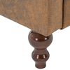 vidaXL Chesterfield-Sofa 2-Sitzer Stoffbezug Braun Wildleder-Optik
