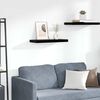 vidaXL Schweberegal Hochglanz-Schwarz 60x23,5x3,8 cm MDF