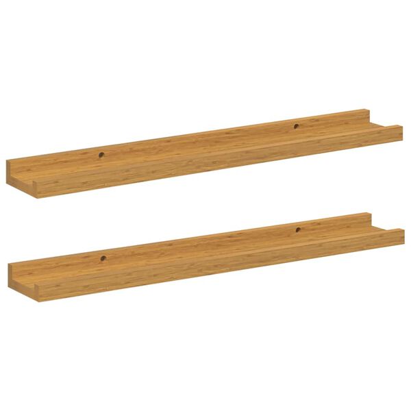 vidaXL Wandregal mit Regal 2 pcs Beige 60 x 9 x 3 cm Holzwerkstoff