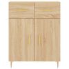 vidaXL Highboard Sonoma-Eiche 69,5x34x180 cm Holzwerkstoff