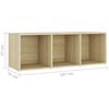 vidaXL 3-tlg. TV-Schrank-Set Sonoma-Eiche Holzwerkstoff