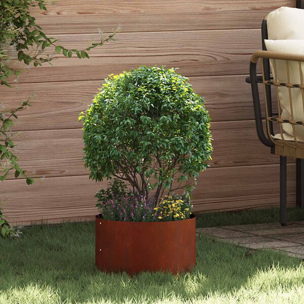 vidaXL Pflanzenring Braun 30 x 30 x 20 cm Wetterfeststahl