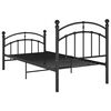 vidaXL Bettgestell Schwarz Metall 100x200 cm