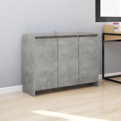 vidaXL Sideboard Betongrau 102x33x75 cm Holzwerkstoff