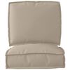vidaXL Palettenkissenset 2 pcs Taupe Oxford-Stoff