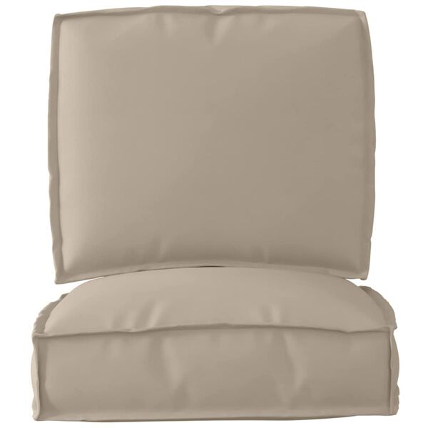 vidaXL Palettenkissenset 2 pcs Taupe Oxford-Stoff