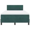 vidaXL LED Boxspringbett mit Matratze Dunkelgr&uuml;n 120 x 190 cm Samt