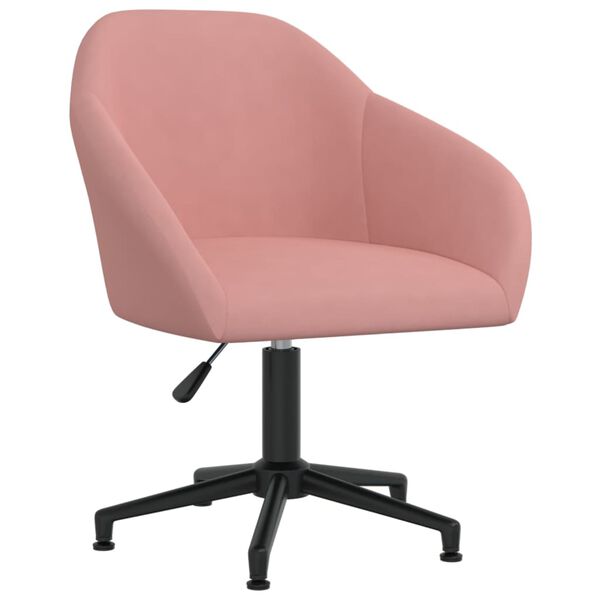 vidaXL Esszimmerst&uuml;hle 6 Stk. Drehbar Rosa Samt