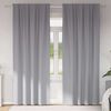 vidaXL Verdunkelungs-Vorh&auml;nge mit Ringen 2 pcs Hellgrau 245 x 140 cm