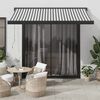 vidaXL Markise Einziehbar Anthrazit & Wei&szlig; 3,5x2,5 m Stoff & Aluminium