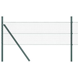 vidaXL Bodenmontierter Sechseckzaun 50 x 0,8 m PVC-beschichteter Stahl