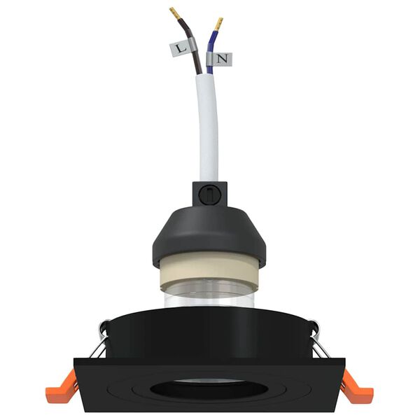 vidaXL Spotlight 12 pcs Schwarz 9 x 9 x 2 cm Aluminium