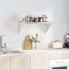 vidaXL Wandregal 75x45x31 cm Silbern Edelstahl