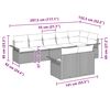 vidaXL Gartensofa-set mit Kissen 8 pcs Hellgrau Poly-Rattan