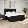 vidaXL Boxspringbett mit Matratze Schwarz 180x200 cm Stoff