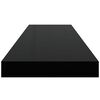 vidaXL Schweberegale 2 Stk. Schwarz 80x23,5x3,8 cm MDF