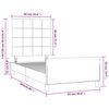 vidaXL Bettgestell ohne Matratze Taupe 90x200 cm Stoff