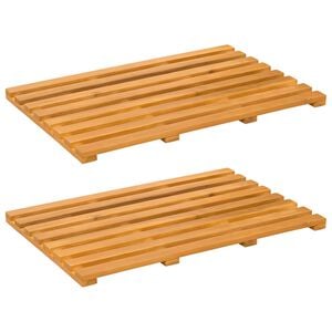 vidaXL Badematte Braun 56 x 37 x 2,5 cm Massivholz Akazie