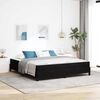 vidaXL Boxspringbett mit Matratze Schwarz 180 x 200 cm Stoff