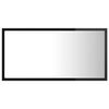 vidaXL LED-Badspiegel Hochglanz-Schwarz 80x8,5x37 cm Acryl