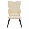 vidaXL Relaxsessel mit Hocker Creme Stoff