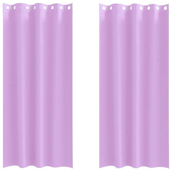 vidaXL Verdunkelungs-Vorh&auml;nge mit Ringen 2 pcs Lila 245 x 140 cm